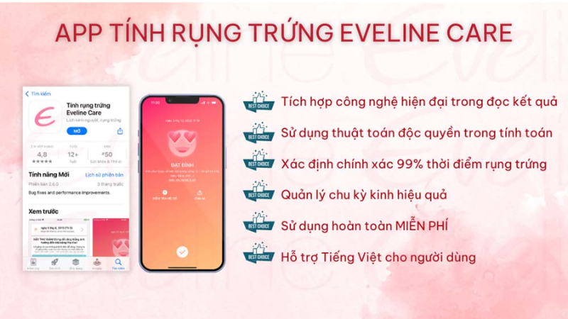 app tính ngày rụng trứng